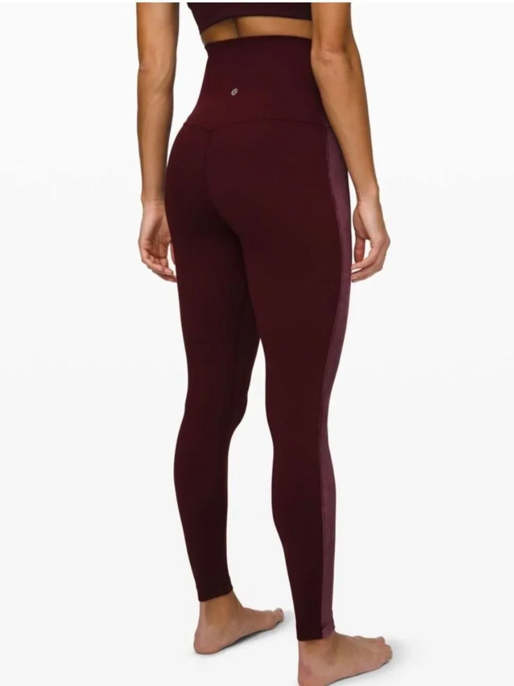 Lululemon Align Super High Rise Pant Legging Velvet Garnet Red Womens 8